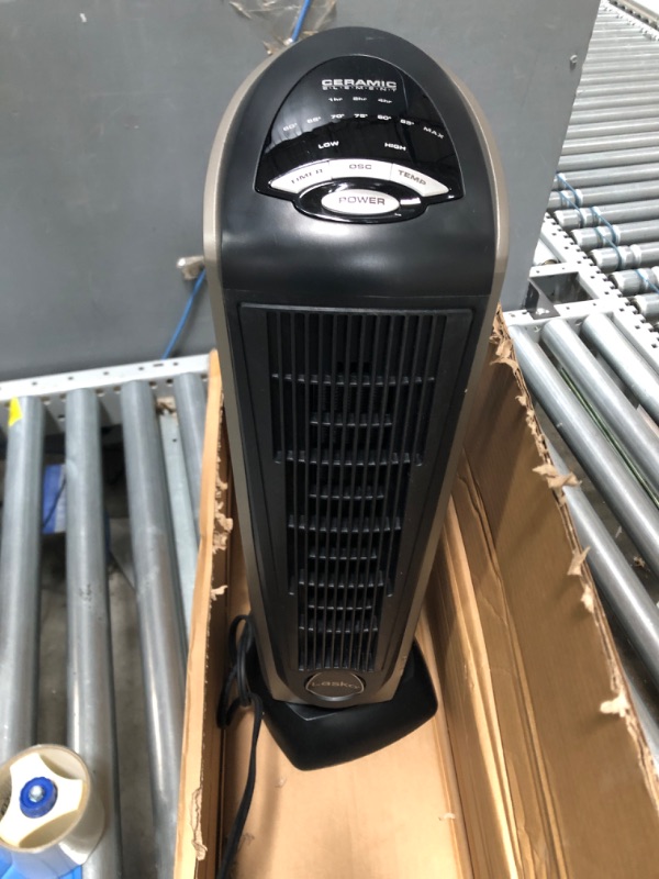 Photo 2 of "ITEM NOT FUNCTIONAL, FOR PARTS ONLY" Lasko Products Lasko 1500 Watt 2 Speed Ceramic Oscillating Tower Heater with Remote