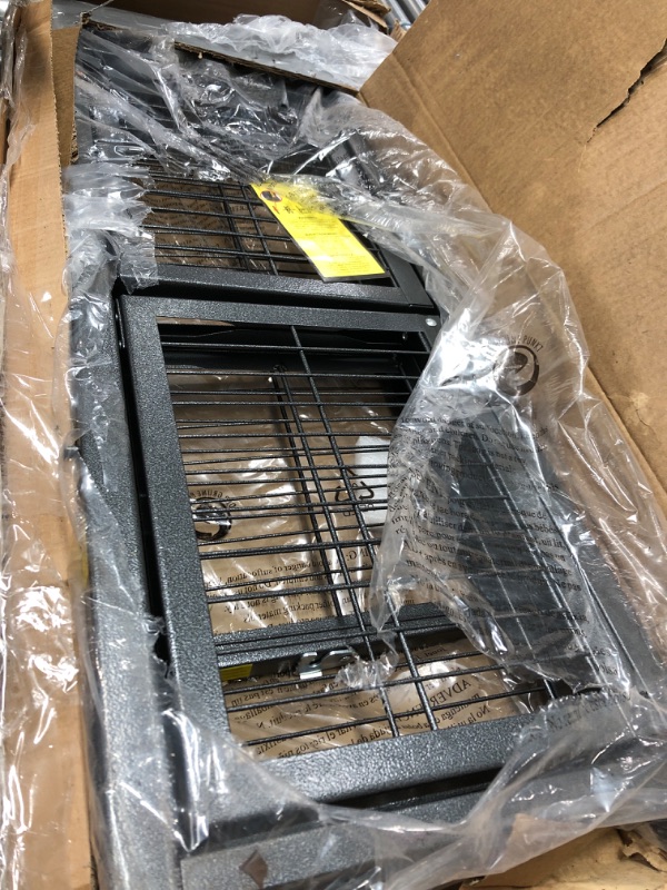 Photo 1 of Origami 3 Shelf Foldable Storage Unit on 3" Caster Wheels, Unfolds in 5 Seconds, Holds up to 750 Pounds, Metal Organizer Wire Rack, 29" x 13" x 38", Heavy-Duty - Pewter
