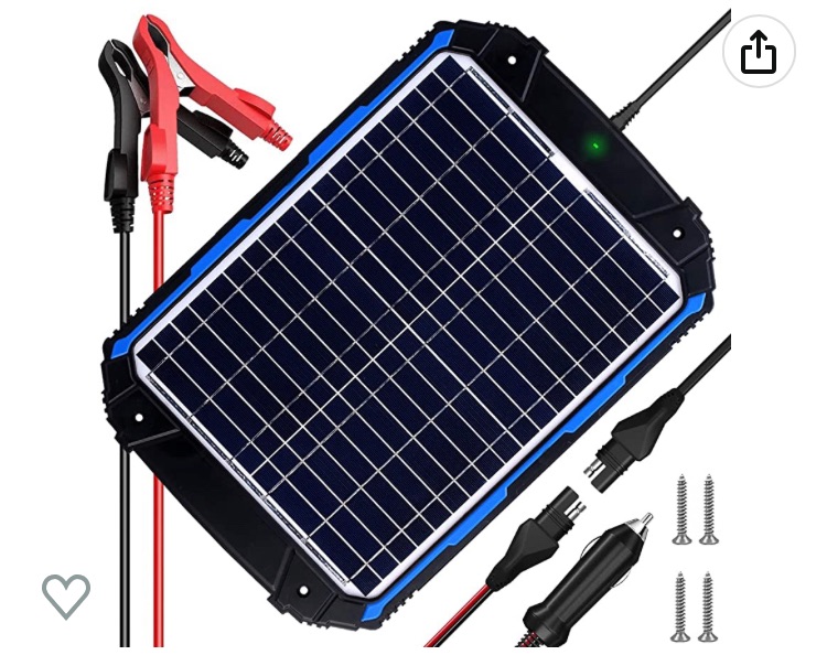 Photo 1 of 18W 12V Solar Car Battery Charger & Maintainer, Waterproof Solar Trickle Charger, Built-in Intelligent MPPT Controller, Portable Solar Panel Kit for Deep Cycle Marine RV Trailer Boat