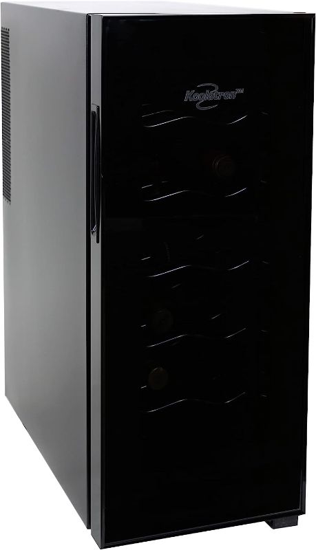 Photo 1 of Koolatron Urban Series 12 Bottle Wine Cooler, Thermoelectric Wine Fridge, 1 cu. ft. Freestanding Wine Refrigerator for Home Bar, Small Kitchen, Apartment, Condo, Cottage, RV
