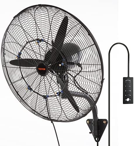 Photo 1 of 
VEVOR 24 Inch Wall-Mount Misting Fan, 3-speed