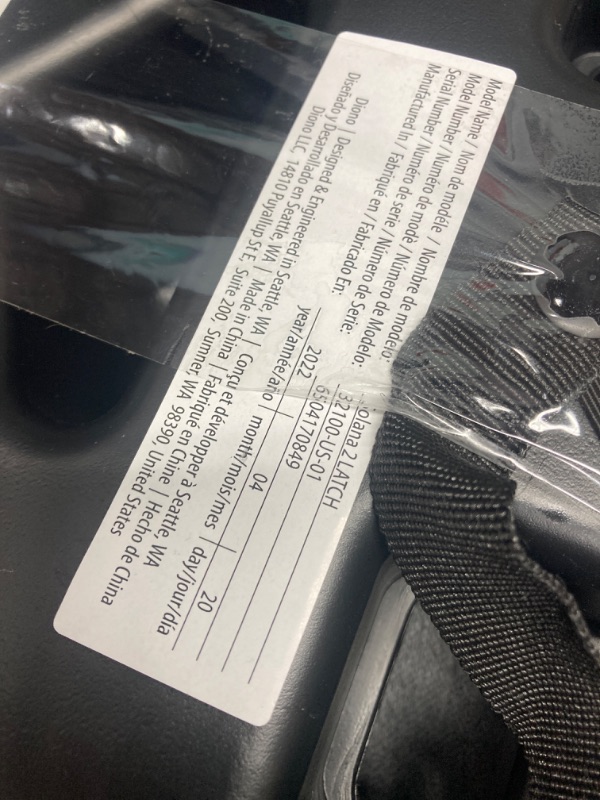 Photo 4 of Diono Solana 2 XL 2022, Dual Latch Connectors, Lightweight Backless Belt-Positioning Car, 8 Years 1 Booster Seat, Black