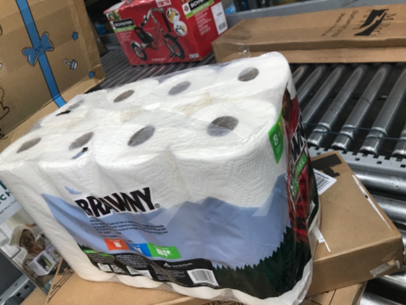 Photo 3 of Brawny® Tear-A-Square® Paper Towels, 8 Double Rolls = 16 Regular Rolls