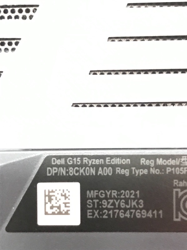 Photo 7 of Dell Newest G15 Gaming Laptop, 15.6" FHD 120Hz Display, AMD Ryzen 7 5800H 8-Core Processor, GeForce RTX 3050 Ti, 8GB RAM, 512GB SSD, Webcam, HDMI, Wi-Fi 6, Backlit Keyboard, Windows 11 Home, Grey
