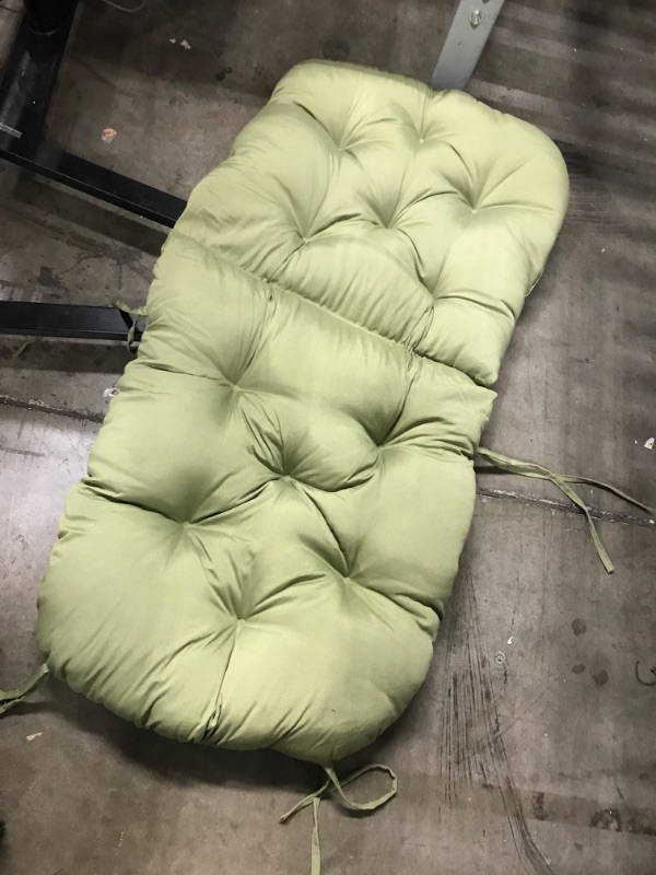 Photo 2 of ****DIFFERENT COLOR****SEE PHOTO****
 Outdoor Seat/Back Chair Cushion Tufted Pillow, Spring/Summer Seasonal All Weather Replacement Cushions. (SAGE GREEN)
