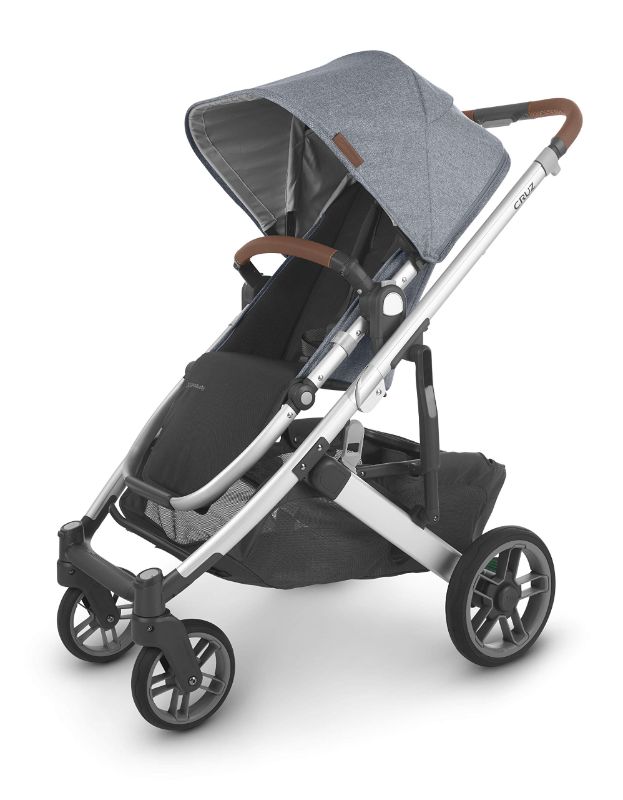 Photo 1 of ***FOOT REST IS BROKEN, PLEASE SEE LAST PHOTO FOR DAMAGE***
Cruz V2 Stroller - Gregory (Blue mélange/Silver/Saddle Leather) blue melange GREGORY