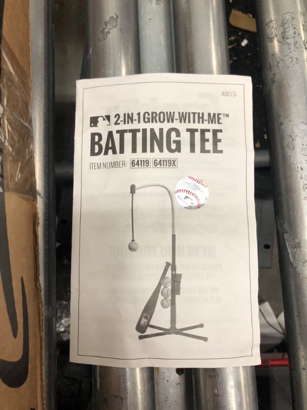 Photo 3 of **MINOR WEAR & TEAR**Franklin Sports Grow-with-Me Kids Baseball Batting Tee + Stand Set for Youth + Toddlers - Youth Baseball, Softball + Teeball Hitting Tee Set for Boys + Girls
