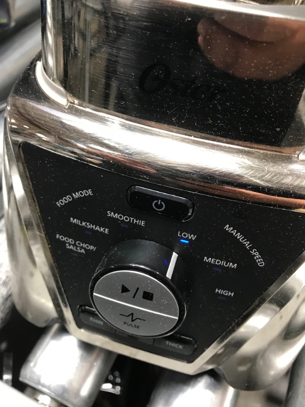Photo 1 of Oster BLSTTS-CB2-000 Pro Blender with Texture Select Settings, 2 Blend-N-Go Cups and Tritan Jar, 64 Ounces, Brushed Nickel Texture Select Pro Blender
