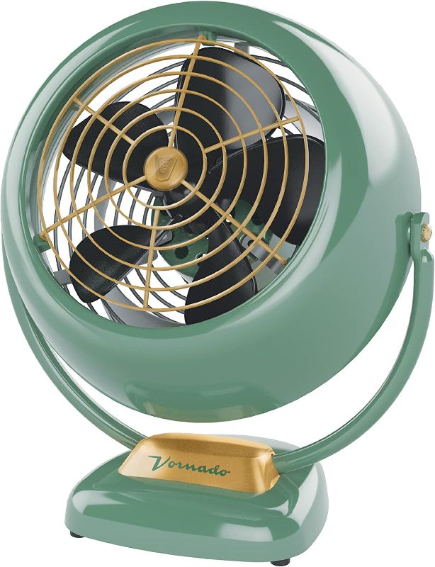 Photo 1 of ***PARTS ONLY NOT FUNCTIONAL***Vornado VFAN Vintage Air Circulator Fan, Green & VFAN Mini Classic Personal Vintage Air Circulator Fan, Vintage White Green Fan 