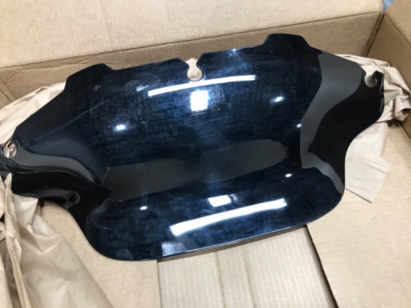 Photo 2 of Amazicha Black 7" Wave Windshield Windscreen Compatible for 2014-2023 Harley Davidson Touring Street Glide/Electra Glide/Ultra Limited/Tri Glide FLHT FLHX FLHXS FLHTK 7" Black 7''