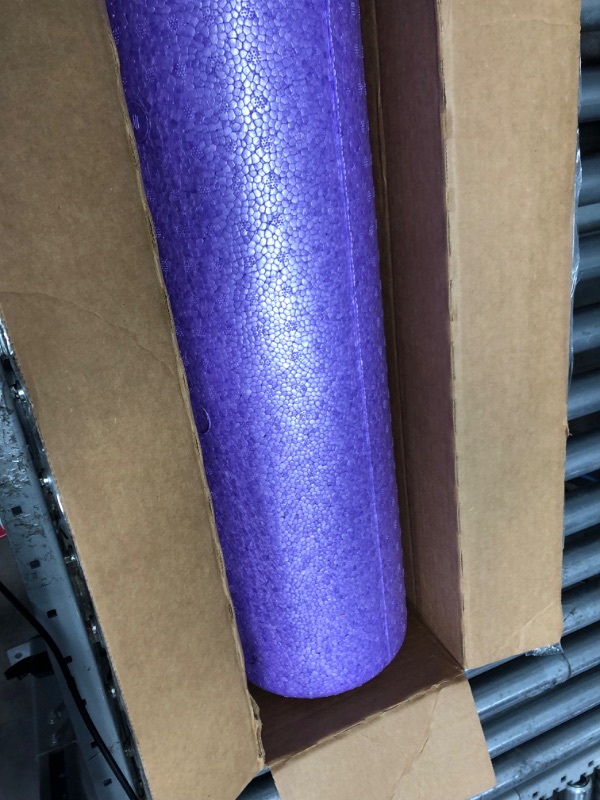 Photo 2 of Day 1 Fitness High-Density Round Foam Rollers - 4 Size and 8 Color Options - Massage Rollers for Stretching, Deep Tissue and Myofascial Release Solid Purple d) 36"