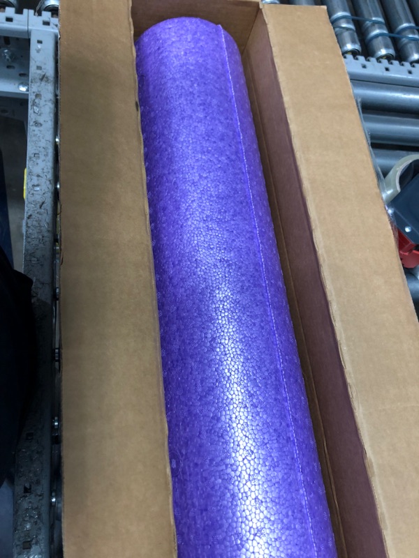 Photo 3 of Day 1 Fitness High-Density Round Foam Rollers - 4 Size and 8 Color Options - Massage Rollers for Stretching, Deep Tissue and Myofascial Release Solid Purple d) 36"