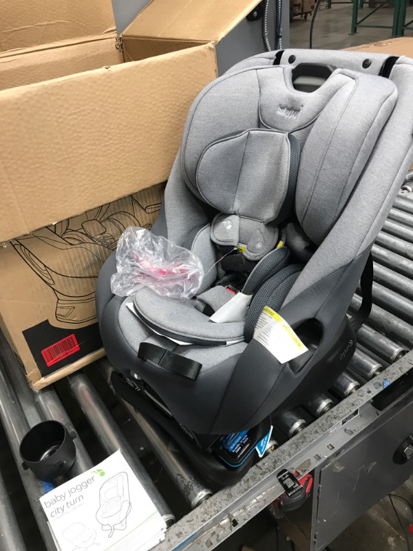 Photo 2 of Baby Jogger City Turn Rotating Convertible Car Seat | Unique Turning Car Seat Rotates for Easy in and Out, Phantom Grey