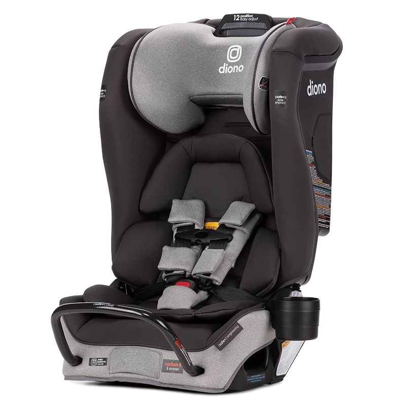 Photo 1 of Diono Radian 3RXT SafePlus, 4-in-1 Convertible Car Seat, Rear and Forward Facing, SafePlus Engineering, 3 Stage -Infant Protection, 10 Years 1 Car Seat, Slim Fit 3 Across, Gray Slate
