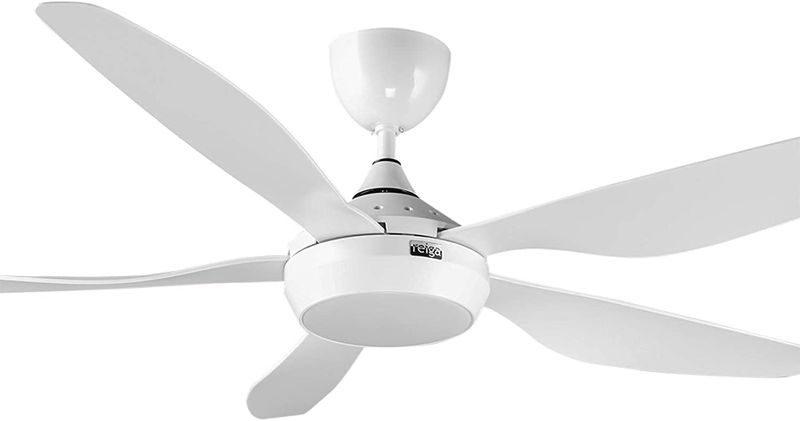 Photo 1 of *PARTS ONLY* reiga 54" White DC Motor Modern Indoor Ceiling Fan with Dimmable LED Light Kit Google Alexa App Remote Control, for Living room/Kitchen/Bedroom/Patio
