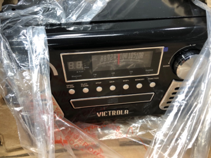 Photo 1 of Victrola 50's Retro Bluetooth Record Player & Multimedia Center with Built-in Speakers - 3-Speed Turntable, CD Player, AM/FM Radio | Vinyl to MP3 Recording | Wireless Music Streaming | Black