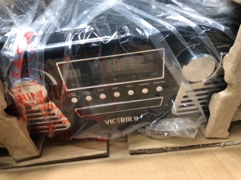 Photo 3 of Victrola 50's Retro Bluetooth Record Player & Multimedia Center with Built-in Speakers - 3-Speed Turntable, CD Player, AM/FM Radio | Vinyl to MP3 Recording | Wireless Music Streaming | Black