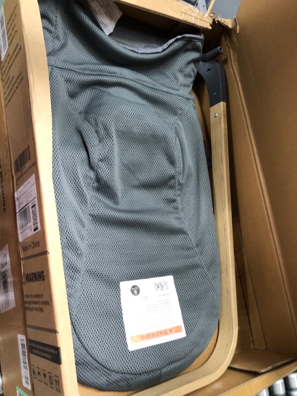 Photo 2 of ANGELBLISS Baby Bouncer, Portable Bouncer Seat for Babies, Infants Bouncy Seat with Mesh Fabric, Natural Vibrations (Dark Grey) Dark Gray