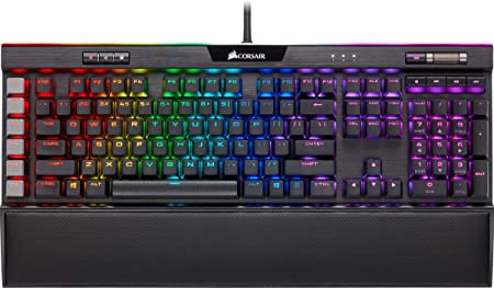 Photo 1 of Corsair K95 RGB Platinum XT Mechanical Gaming Keyboard, Backlit RGB LED, Cherry MX Speed RGB Silver, Black (CH-9127414-NA)

