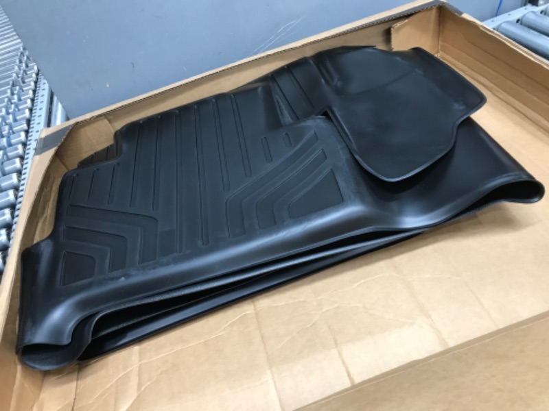 Photo 2 of **MISSING PARTS**  SMARTLINER Custom Fit Floor Mats 3 Row Liner Set Black Compatible with 2015-2020 Chevrolet Tahoe / GMC Yukon