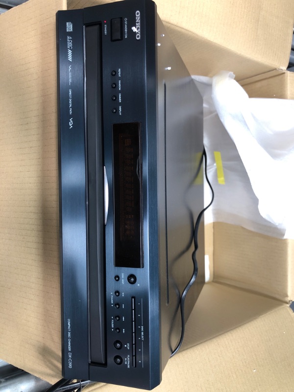 Photo 2 of Tested *** Onkyo DXC390 6-Disc Carousel Changer CD Player, Black