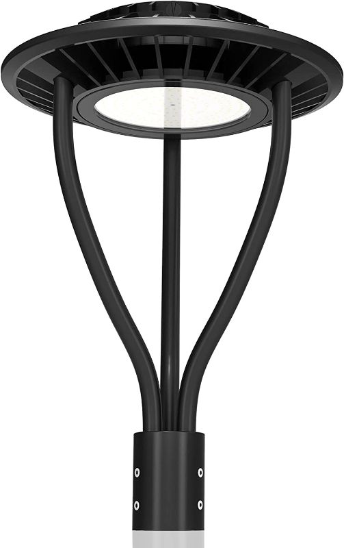 Photo 1 of OPENLUX 60W Led Post Top Light with Dusk to Dawn Sensor,DLC ETL Listed, 8,400Lm,5000K,IP65 Waterproof LED Post Top Outdoor Circular Area Pole Light [300W Equivalent] for Garden Yard Street Lighting
