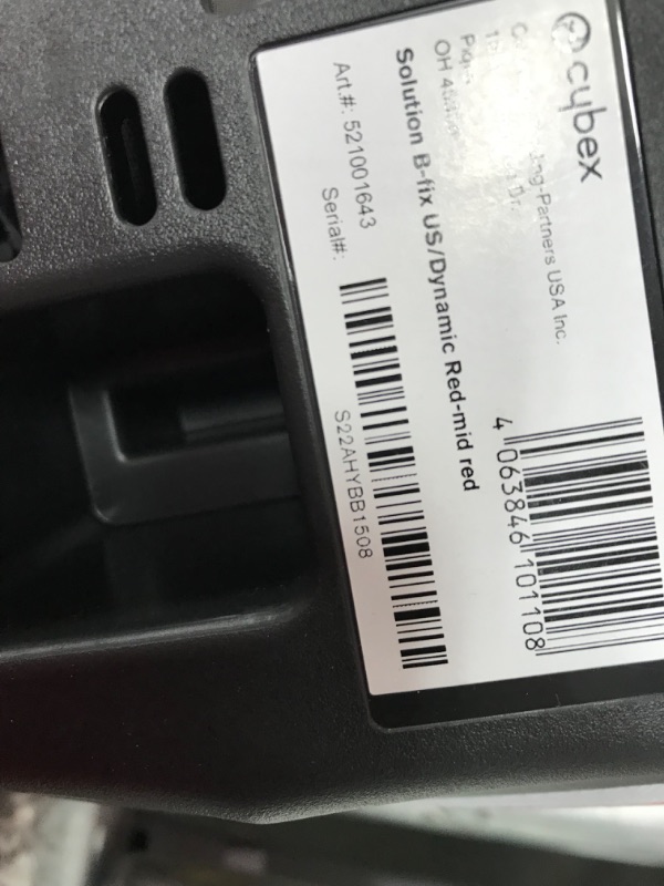 Photo 3 of CYBEX Solution B-Fix High Back Booster Seat, Lightweight Booster Seat, Secure Latch Installation, Linear Side Impact Protection, 12-Position Adjustable Headrest, for Kids 40-120 Lbs. Solution B-fix Dynamic Red