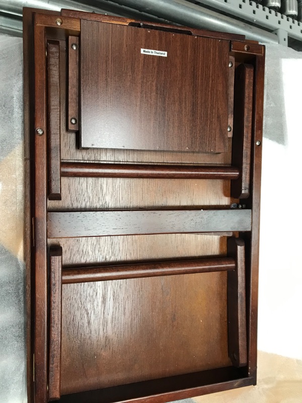 Photo 1 of Winsome Alden Flip-Top Folding Lap Desk with Drawer, Walnut