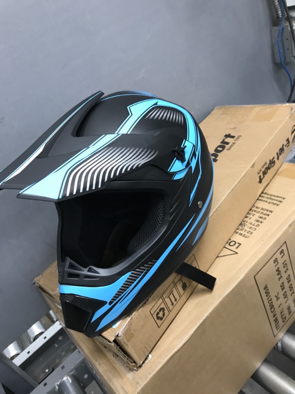 Photo 2 of 1Storm Dual Sport Motorcycle Motocross Off Road Full Face Helmet Dual Visor Matt Black
