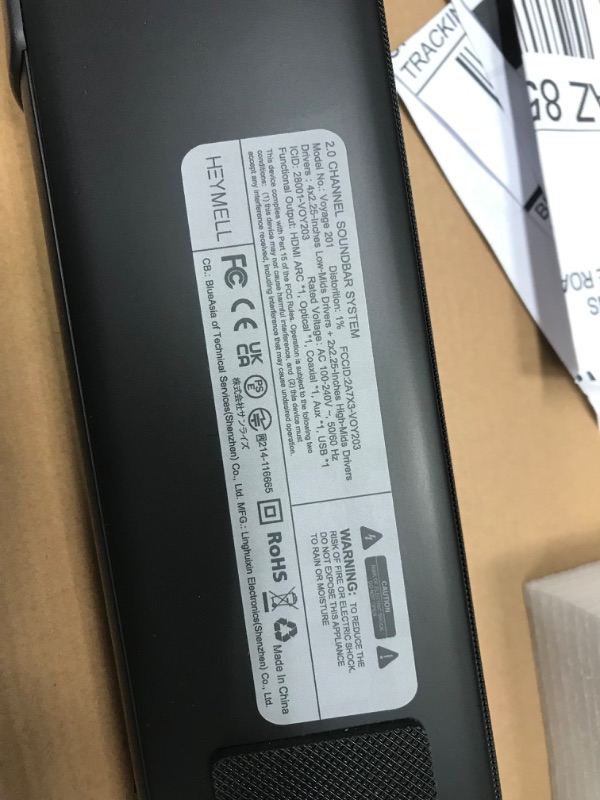 Photo 4 of MISSING REMOTE Heymell 150W 2.0ch Soundbar for TV, 3D Surround Sound Bars for TV, 6X Speakers Bluetooth Soundbar Built in Subwoofer, Clear Sound No Noise TV Speakers Sound Bar HDMI ARC Optical AUX Voyage201 Sound Bar W/O. HDMI Cable