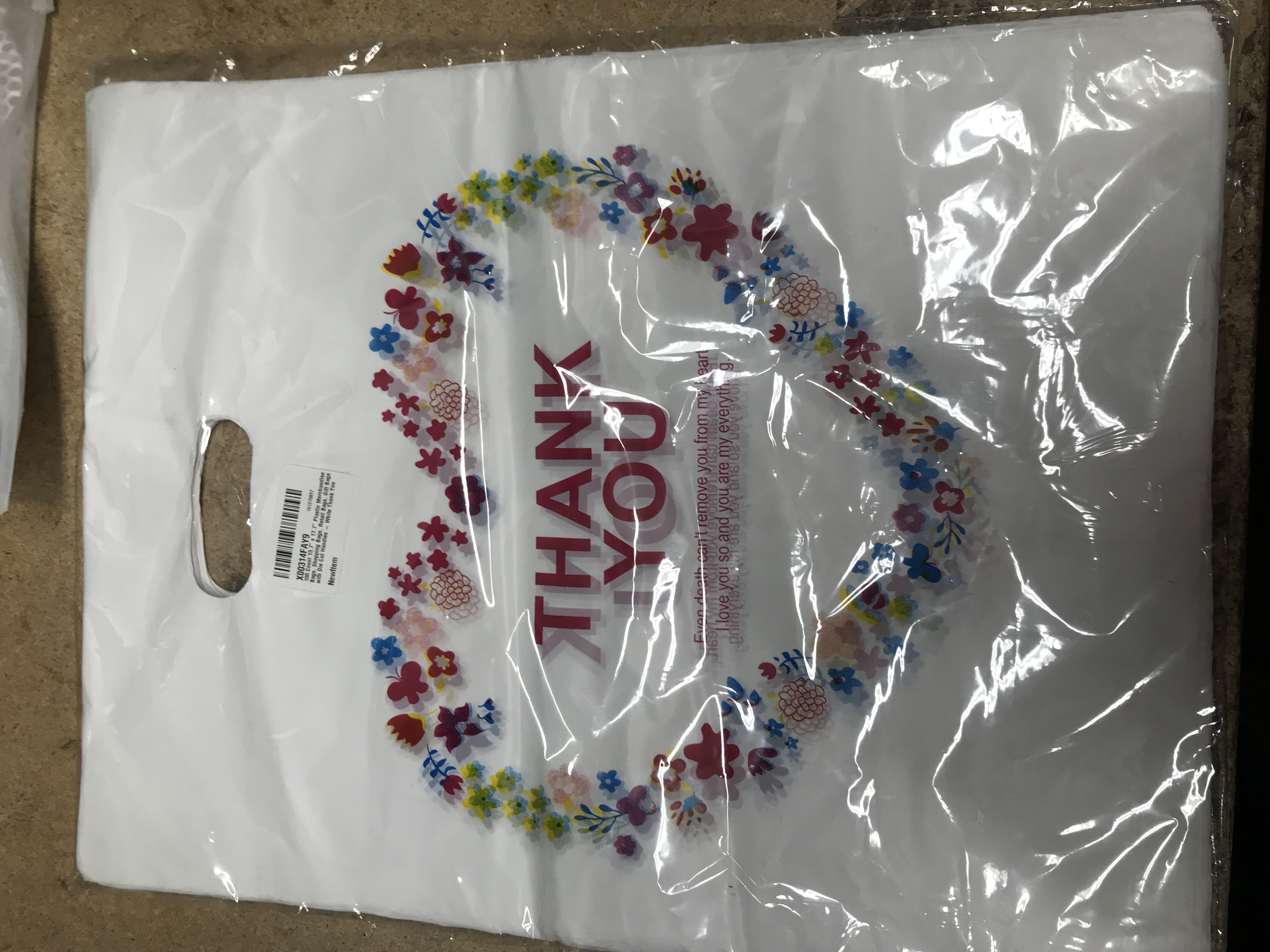 Photo 1 of 100 COUNT 13X17 THANK YOU FOR SHOPPING BAGS