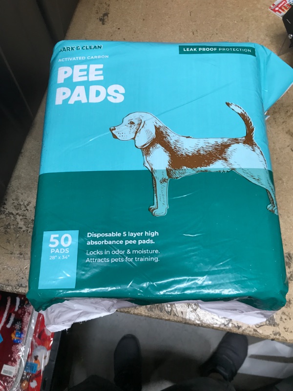 Photo 2 of Bark & Clean Dog and Puppy Pee Pads, Leak-Proof Design, Quick-Dry, Heavy Duty Absorbency, 28" X 34" Xl, 50 Count