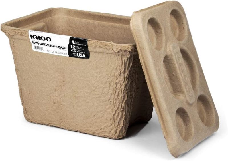 Photo 1 of  buddle of two***Igloo 16 Qt Eco-Friendly Recool Compostable Cooler, Beige, 1 Count
