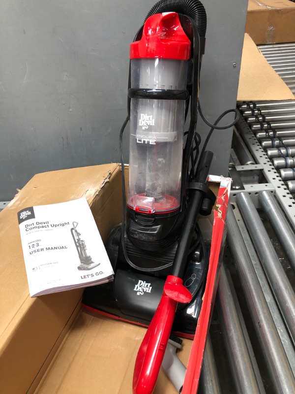 Photo 1 of Dirt Devil Endura Lite Bagless Vacuum Cleaner, Small Upright for Carpet and Hard Floor, Lightweight, UD20121PC, Red