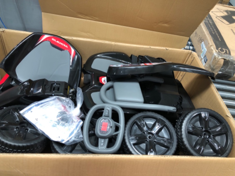 Photo 1 of ELEMARA Electric Go Kart for Kids, 12V 2WD Battery Powered Ride On Cars with Parent Remote Control for Boys Girls,Vehicle Toy Gift with Adjustable Seat,Safety Belt,USB Port,Horn,Black