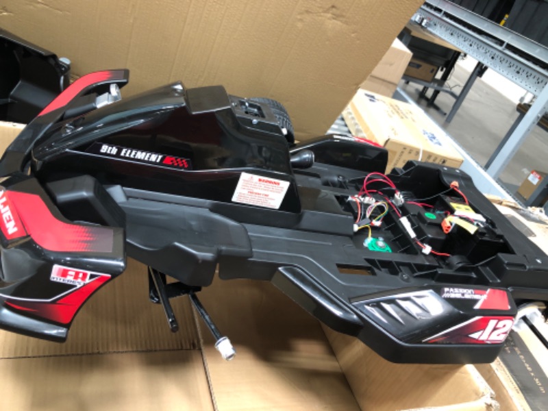 Photo 1 of ELEMARA Electric Go Kart for Kids, 12V 2WD Battery Powered Ride On Cars with Parent Remote Control for Boys Girls,Vehicle Toy Gift with Adjustable Seat,Safety Belt,USB Port,Horn,Black