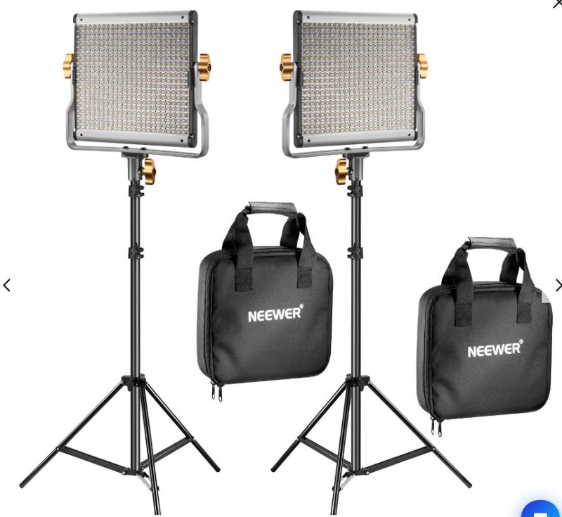 Photo 1 of NEEWER 2 Pack Bi Color 660 LED Video Light and Stand Kit
