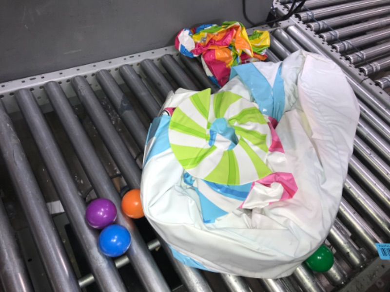 Photo 2 of (SEE NOTES) Fun Pink/Blue Pool Floaties (Inflatable) & Rubber Toy Balls (3 PC)