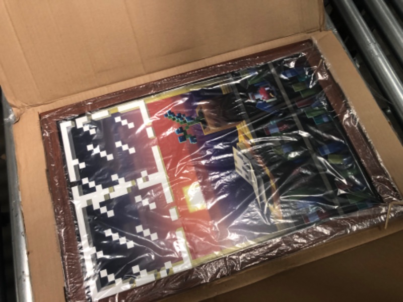 Photo 1 of 14.725x2' Minecraft style wooden poster 