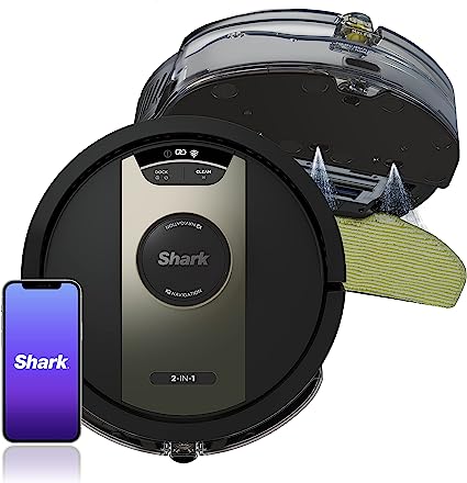 Photo 1 of **USED***
Shark RV2410WD IQ 2-in-1 Robot Vacuum and Mop with Row-by-Row Cleaning, Perfect for Pet Hair, Compatible with Alexa, Black/Bronze, Black/Gold, No Self-Empty Base Black/Gold No Self-Empty Base Standard Mapping + Row-by-Row Cleaning