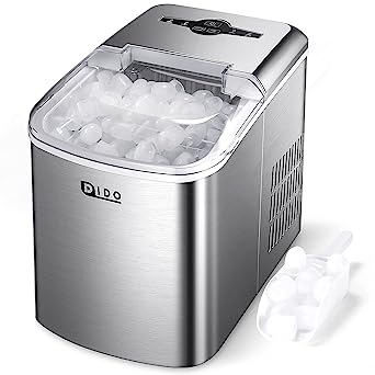 Photo 1 of DIDO Ice Maker Countertop, 10Pcs Bullet Ice in 6-8 mins,33Lbs/24hrs, Self-Cleaning Portable Ice Makers 