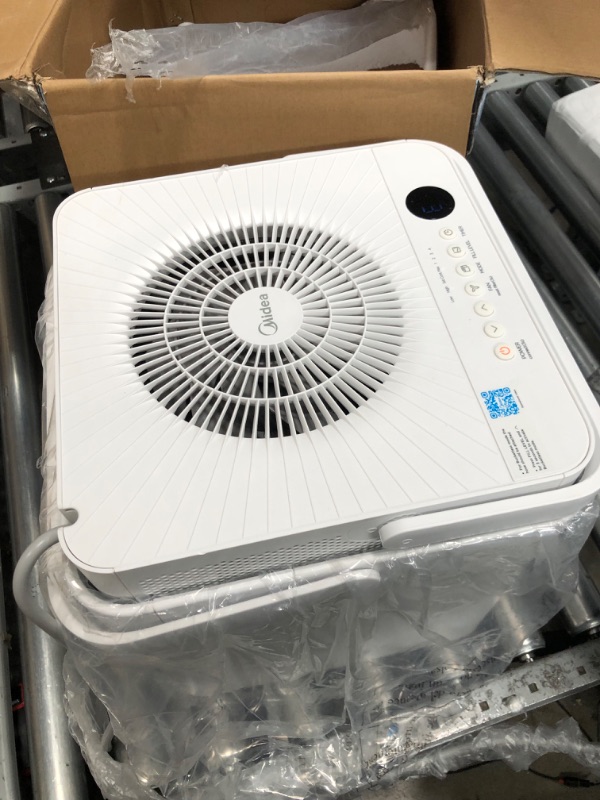 Photo 5 of **DOES NOT FUNCTION**Midea Cube 20 Pint Dehumidifier for Basement and Rooms at Home for up to 1,500 Sq. Ft., Smart Control, Works with Alexa (White), Drain Hose Included, ENERGY STAR Most Efficient 2022 Cube 1,500 Sq. Ft.