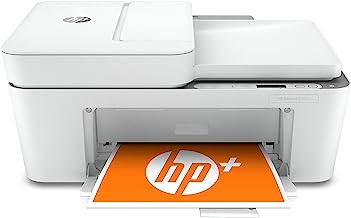 Photo 1 of HP DeskJet 4155e Wireless Color All-in-One Printer with bonus 6 months Instant Ink (26Q90A), white
