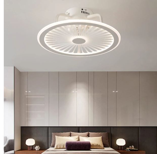 Photo 1 of **STOCK PHOTO AS REFERENCE** SEE NOTES**
Ceiling Fans with Lights, Mute LED Dimmable Ceiling Fans with Remote Control and Bluetooth Speakers,6 Speeds Reversible Contemporary Ceiling Fan for Bedroom,Study Room,Dining Room,etc. (White 24in) WHITE