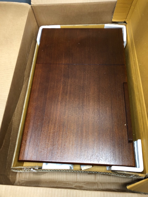 Photo 2 of Winsome Alden Flip-Top Folding Lap Desk with Drawer, Walnut