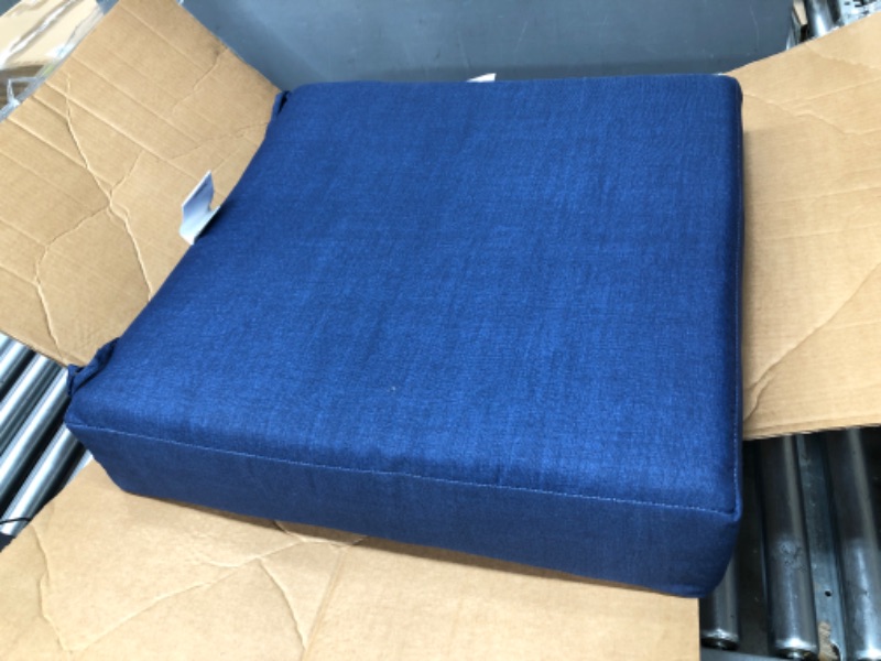 Photo 2 of *MINOR DAMAGE** Leala Texture Deep Seat Outdoor Cushion Set Sapphire - Arden Selections