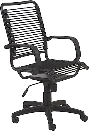 Photo 1 of Eurø Style Bradley Bungie Office Chair, L: 27 W: 23 H: 37.5-43 SH: 17.5-23, Black
