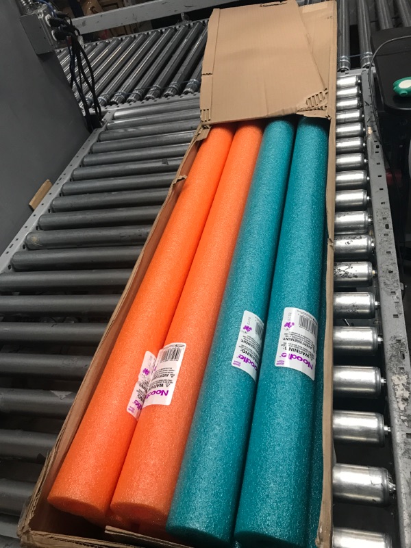 Photo 2 of Robelle Teal and Orange Pool Water Noodles (12-Pack) 12-pack Teal and Orange water flotation device