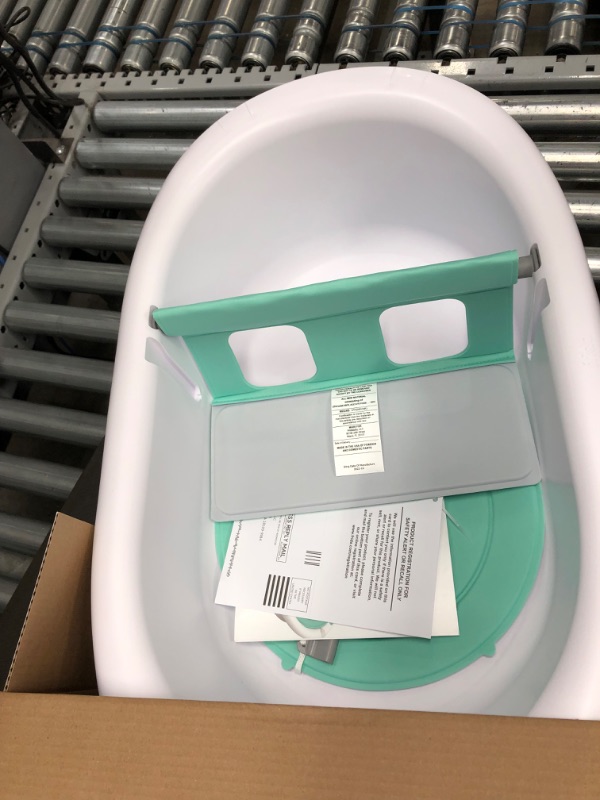 Photo 2 of 4-in-1 Grow-with-Me Bath Tub by Frida Baby Transforms Infant Bathtub to Toddler Bath Seat with Backrest for Assisted Sitting in Tub