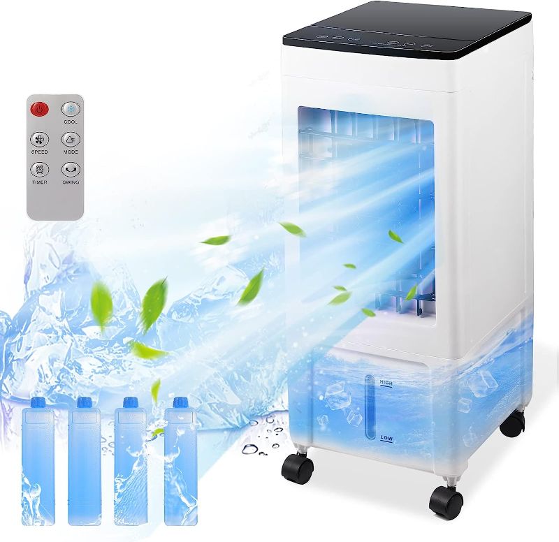 Photo 1 of 
Portable Air Conditioners, 3-IN-1 Evaporative Air Cooler, Air Conditioner Portable for Room with Humidifier, Remote & 8H Timer Control 3 Speeds 8L Water...